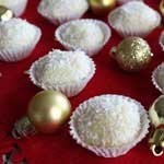 Recette de Noël : truffes chocolat blanc, citron et noix de coco