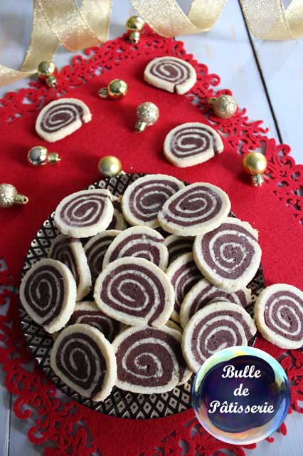 Recette de Noël : sablés spirales chocolat-noix de coco