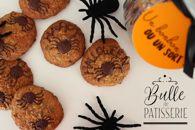 Goûter d'Halloween : Cookies Araignées Chocolat-Banane