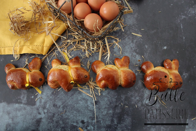 Brioches en forme de lapins pour Pâques