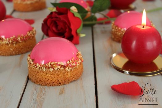 Dessert Saint Valentin : entremets Framboise-Chocolat