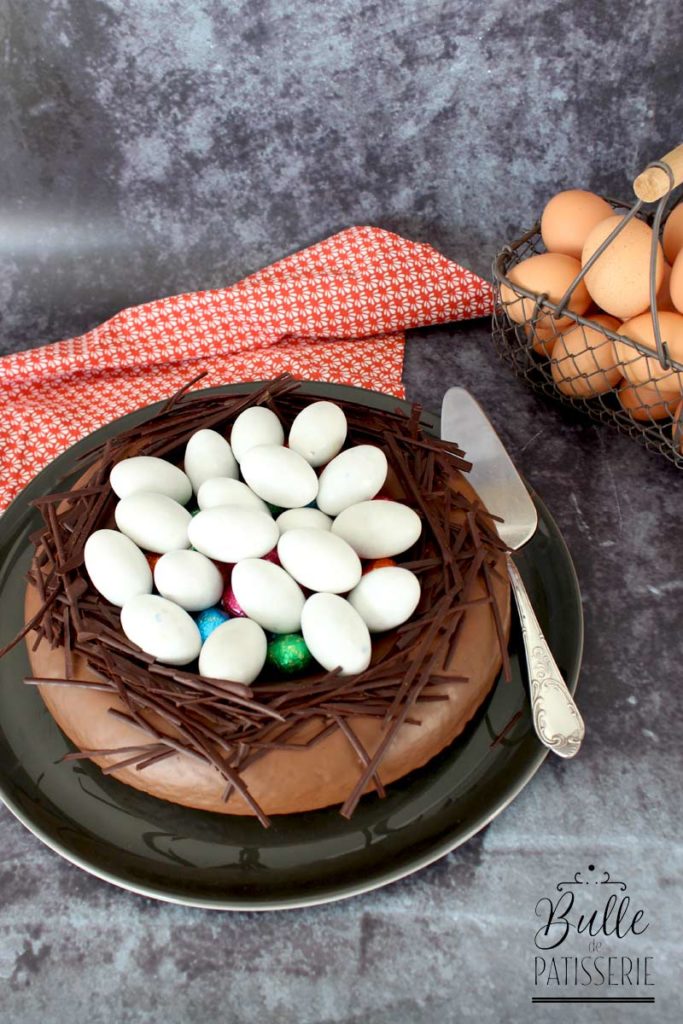 Gâteau en trompe-l'oeil : le nid de Pâques