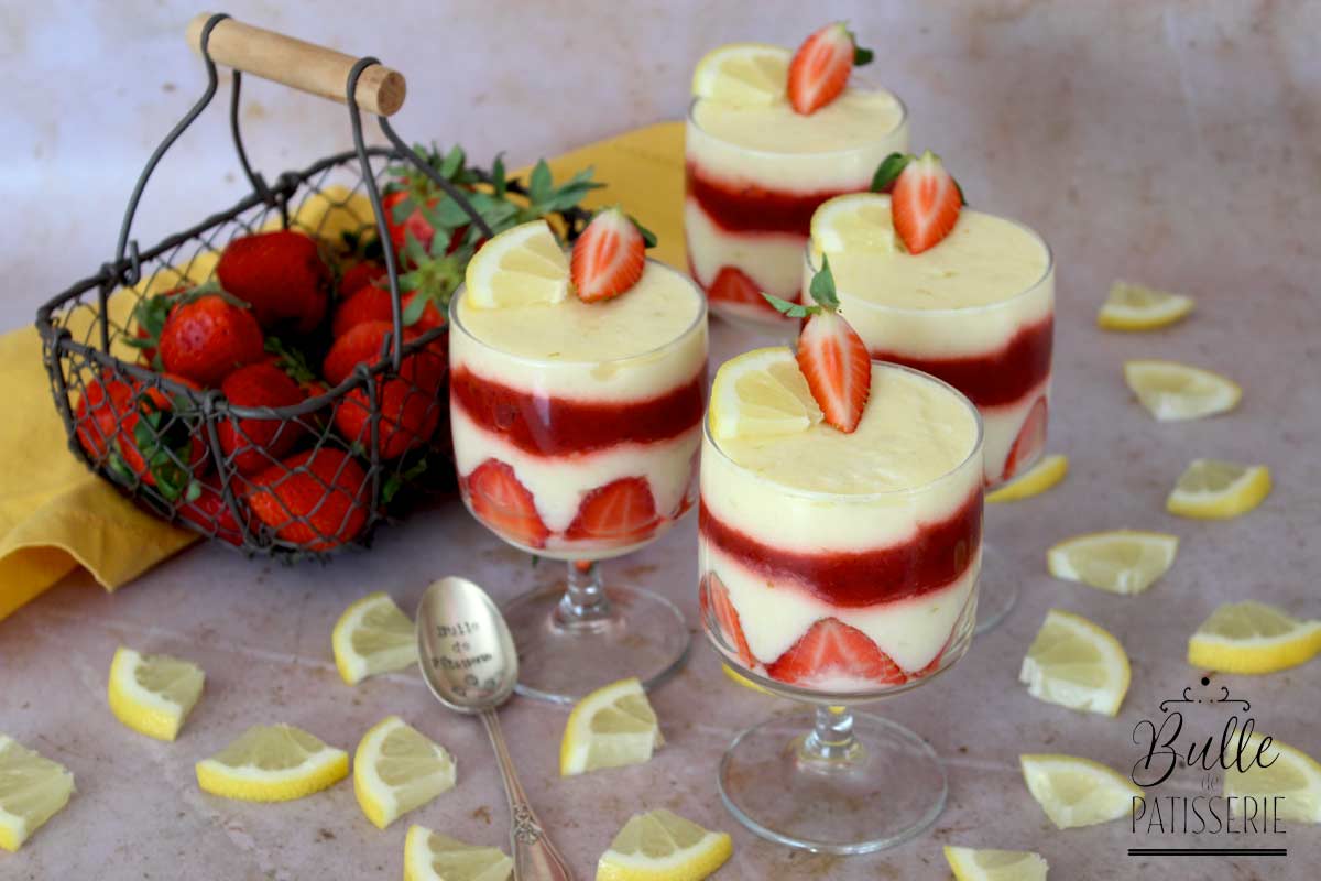 Dessert Facile : mousse citron-fraise