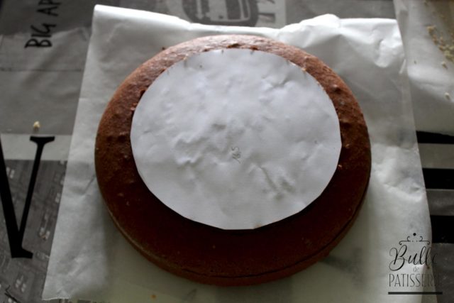Gâteau Damier - Étape 1 : découpage des cercles