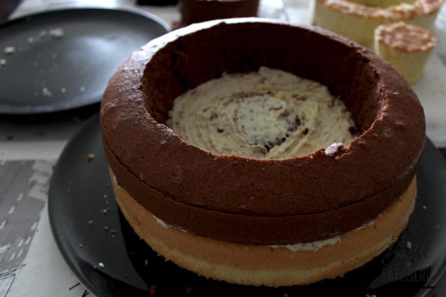 Gâteau Damier - Étape 3 : montage du gâteau Damier, extérieur