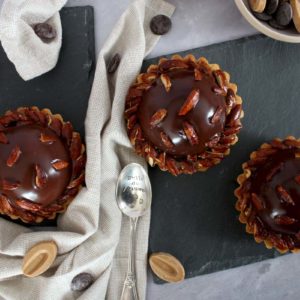 Recette de tartelettes entremets chocolat-amande-dulcey